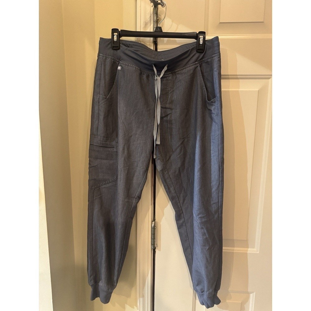 Figs Kade Cargo Scrub Pants‎ Womens MP Medium Petite Gray Technical Collection